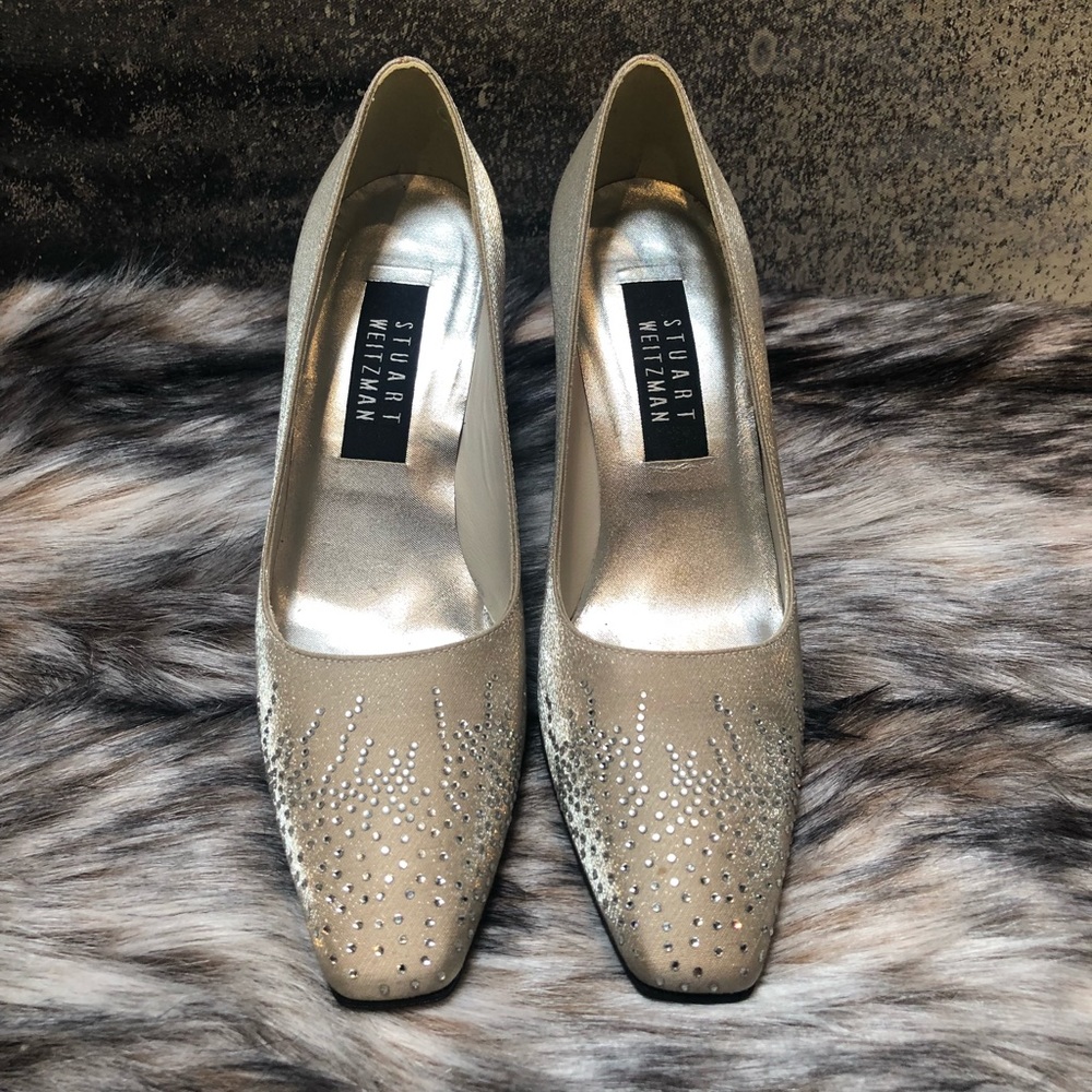 Stuart Weitzman Explosion Sparkle Vintage Pumps